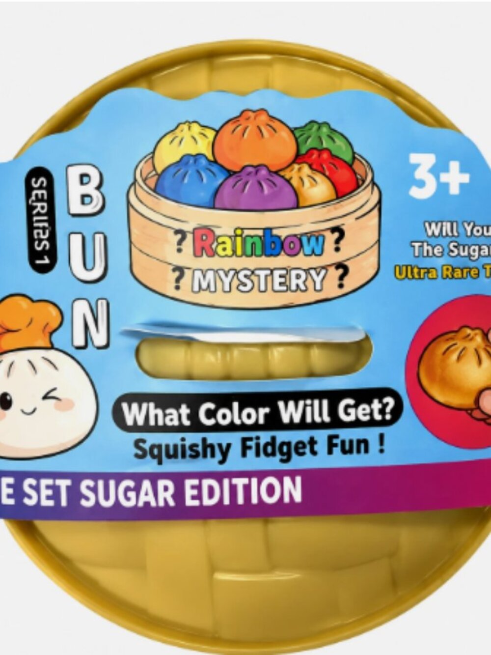 Dumpling Squishy Glitter Sugar Edition Fidget Stress Ball Mystery Viral- Random
